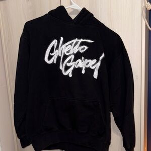 Black Hoodie with White Print